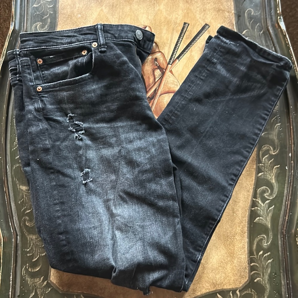 Black American Eagle 34x32 Airflex Jeans